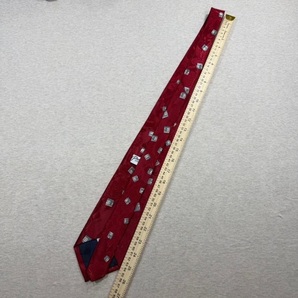 Professional Collection Computer Tie Mens OS Red Excellent Retro Floppy Disk IT - Picture 4 of 4
